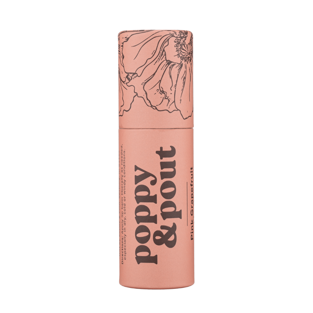 Poppy & Pout Natural Lip Balm - Pink Grapefruit .3oz