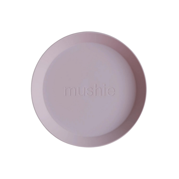 Mushie Round Dinnerware Plates (Set of 2 ) - Soft Lilac