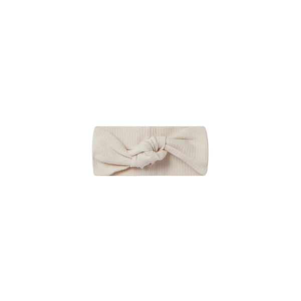 Quincy Mae Ribbed Knotted Headband - Natural