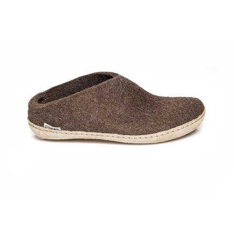 Slipper with Leather Sole