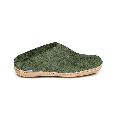 Slipper with Leather Sole