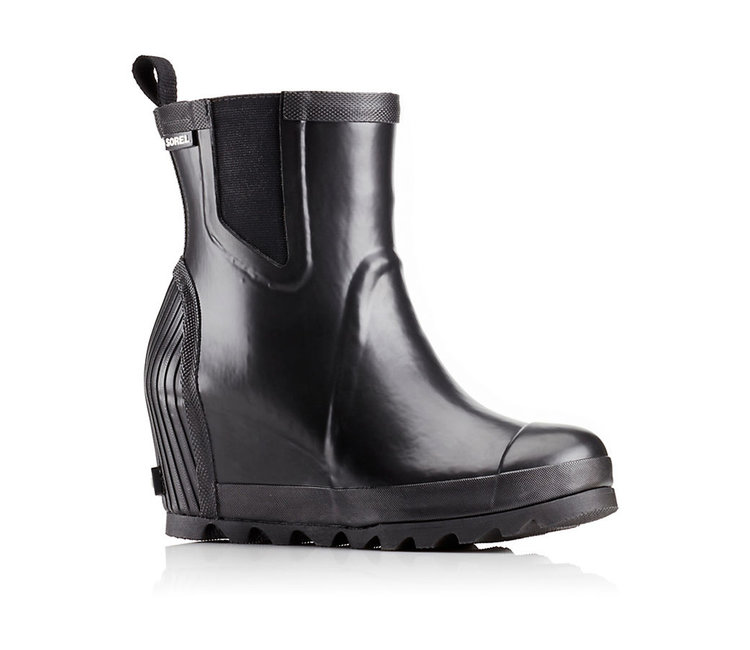 wedge rain boots