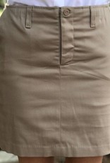 K-12 Stretch Junior+ Khaki Skort