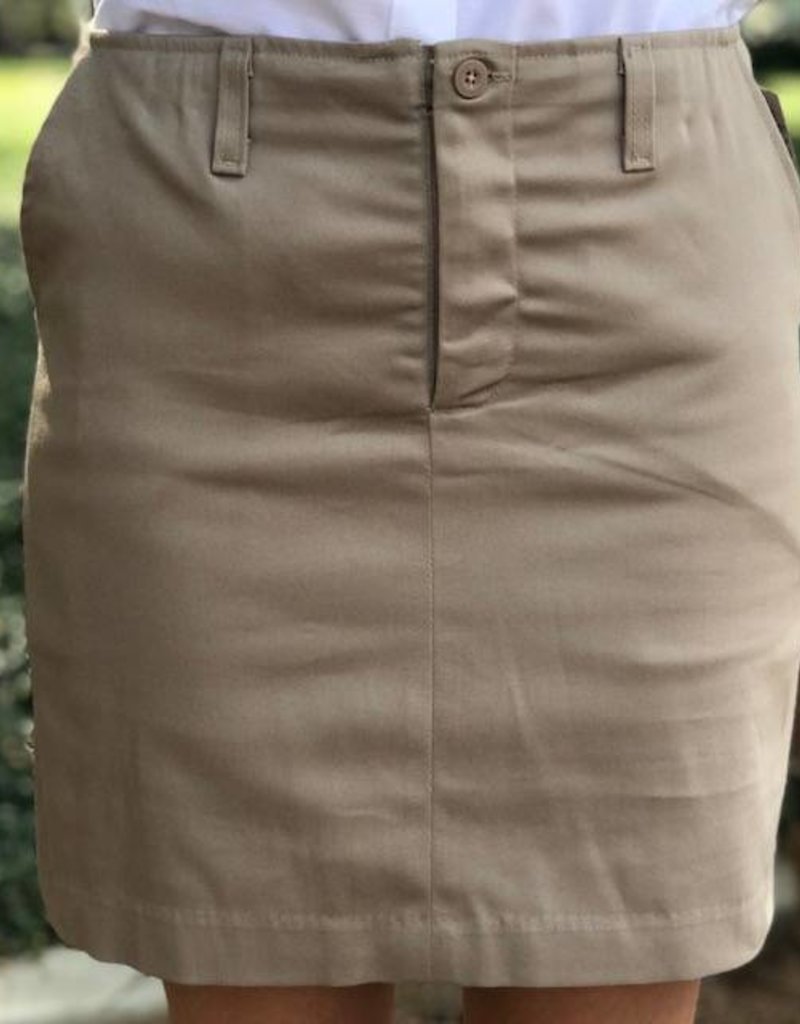 K-12 Stretch Half Size Khaki Skort FINAL SALE
