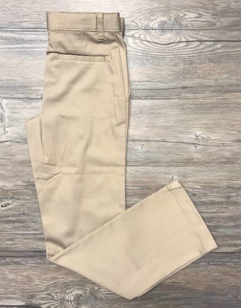 K-12 Girls Straight Leg Pants Slim 7-16 Khaki