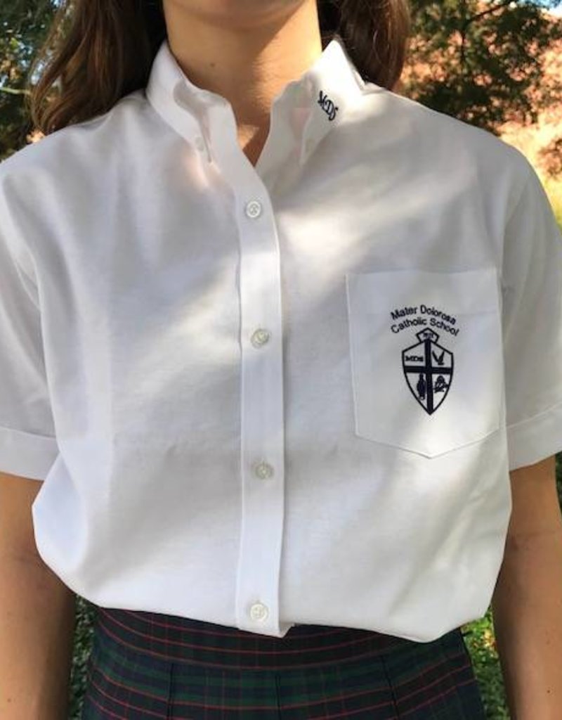 Tulane Shirts, Inc. S/S Girls Catholic/Blank Oxford