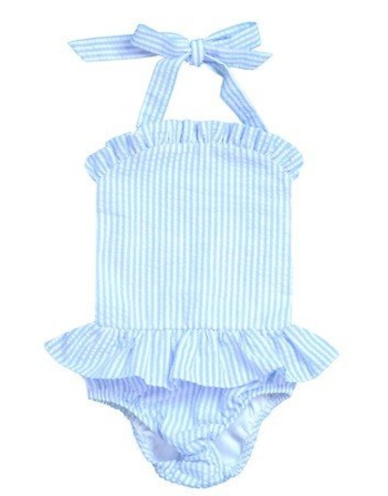 Wam Blanks Girls Seersucker One Piece Swimsuit Wam Blanks Girls Seersucker One Piece Swimsuit