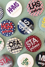 The Old School Embroidered School Spirit Buttons