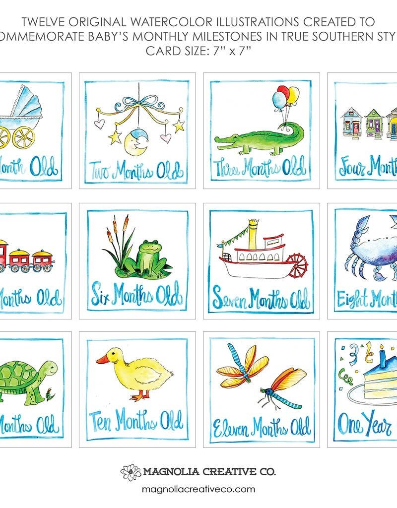 Magnolia Creative Co. Little Gent Milestone Cards