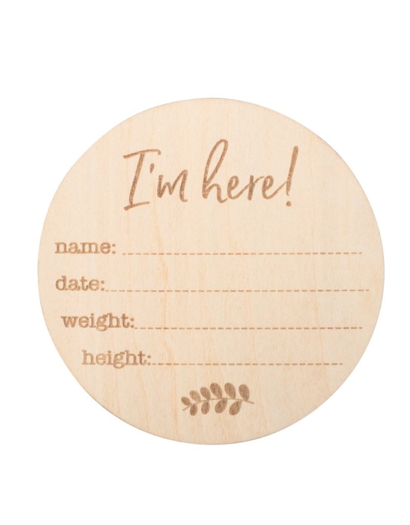 Bebe Au Lait Wooden Announcement Disc