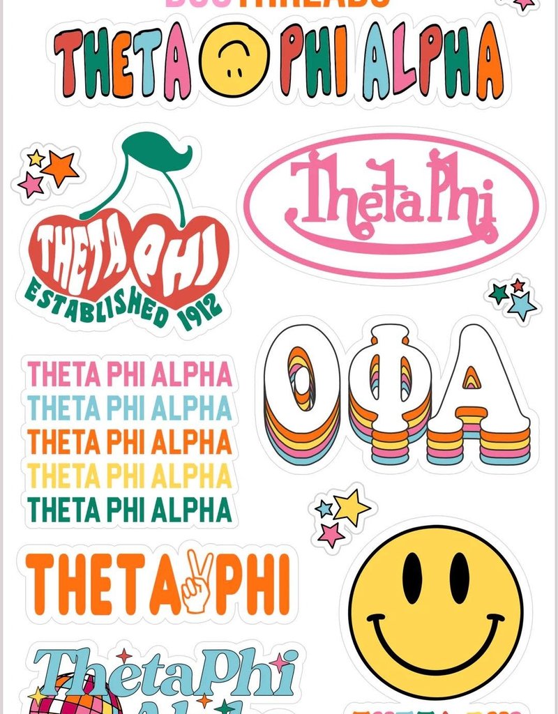 Duo Threads Sorority Funky Sticker Sheet