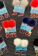 Louie Love Acrylic Pom Earrings