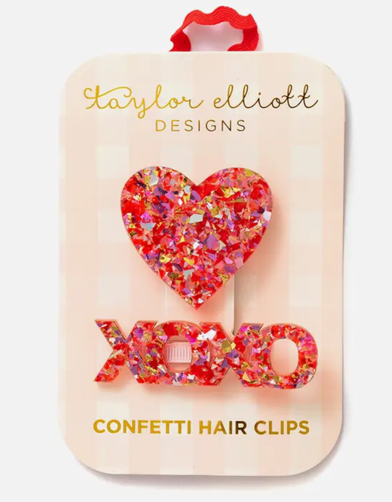 Taylor Elliott Designs Heart/XOXO Hair Clips