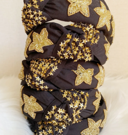 Sandy & Rizzo Black & Gold Star Beaded Headband