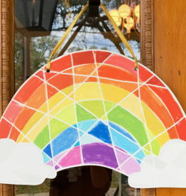 Home Malone Sidewalk Chalk Rainbow Door Hanger