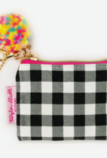 Taylor Elliott Designs Black Gingham Mini Card Holder Keychain