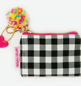 Taylor Elliott Designs Black Gingham Mini Card Holder Keychain