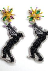 Gaby & Grace Mardi Gras Jazz Earring