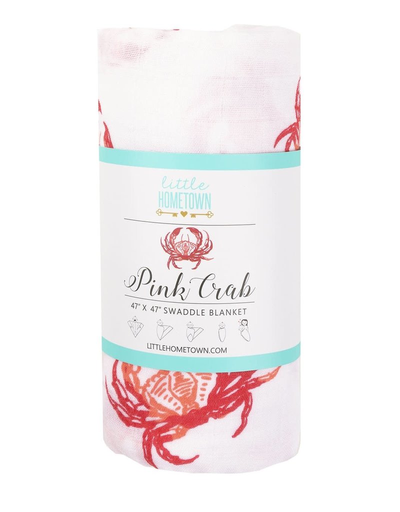 Little Hometown Pink Crab Swaddle