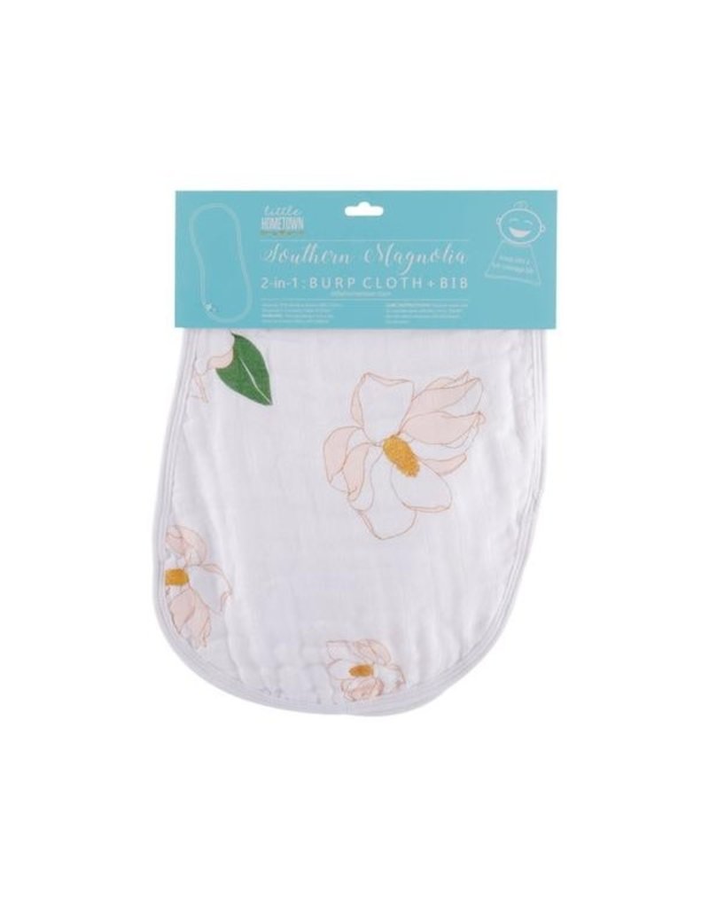 Little Hometown Magnolia Burp & Bib Set