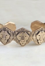 Mimosa Handcrafted Bronze Lion Cuff