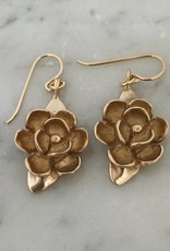 Mimosa Handcrafted Bronze Magnolia Earrings