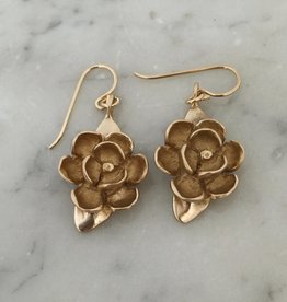 Mimosa Handcrafted Bronze Magnolia Earrings