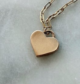 Mimosa Handcrafted Bronze Live Out Love Heart Pendant Necklace