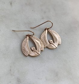 Mimosa Handcrafted Bronze Pelican Earrings