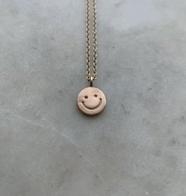 Mimosa Handcrafted Bronze Happy Face Pendant Necklace