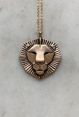 Mimosa Handcrafted Bronze Small Lion Necklace