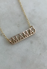 Mimosa Handcrafted Bronze Mama Bar Necklace