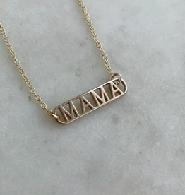 Mimosa Handcrafted Bronze Mama Bar Necklace