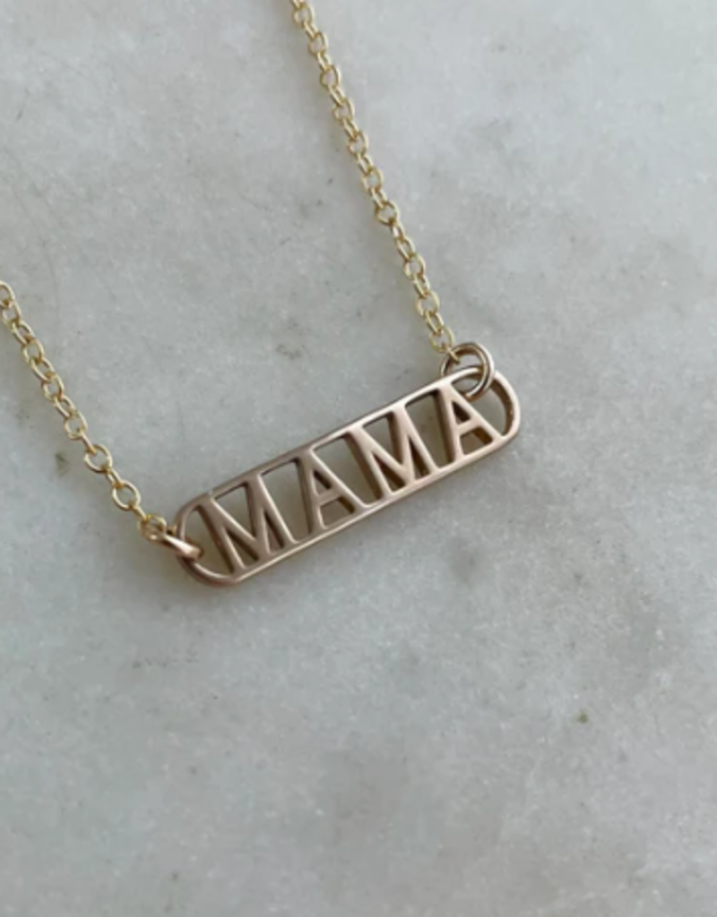 Mimosa Handcrafted Bronze Mama Bar Necklace