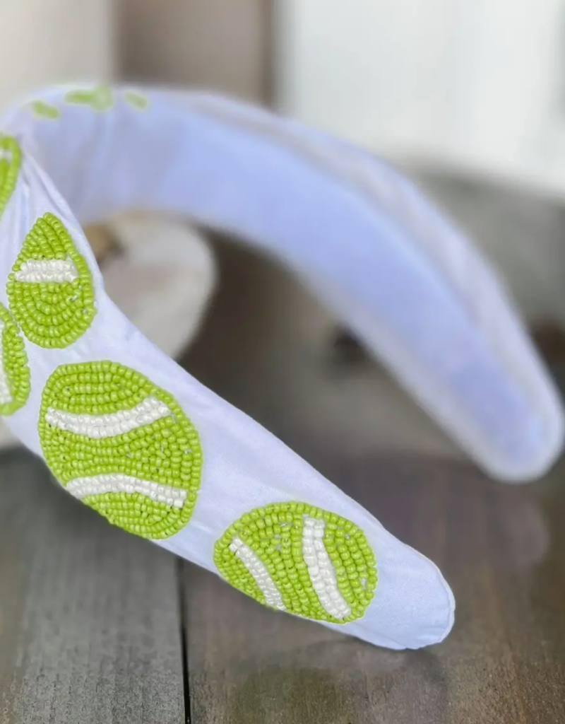 OBX Prep Top Knot Beaded Tennis Headband