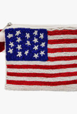 Ole American Flag Beaded Coin Purse