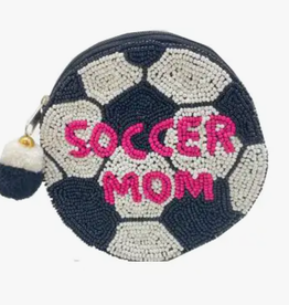 Ole Soccer Mom Beaded Coin Purse