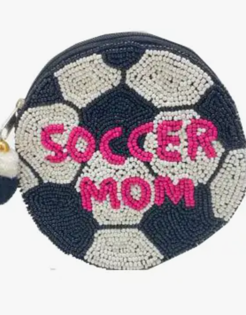 Ole Soccer Mom Beaded Coin Purse