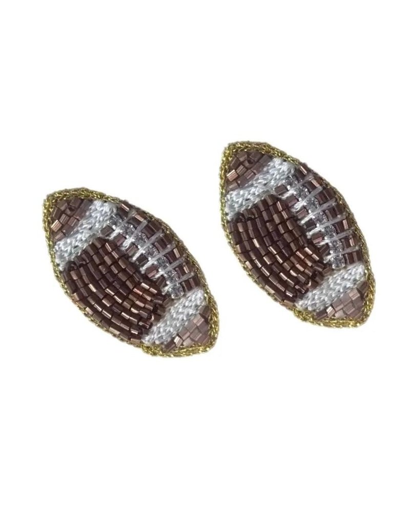 Addison Clay Designs Glitzy Football Stud