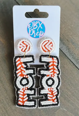 OBX Prep Baseball Mom Beaded Drop Earrings