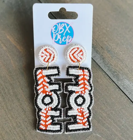 OBX Prep Baseball Mom Beaded Drop Earrings