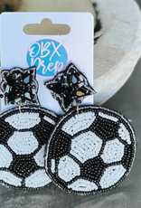OBX Prep Soccer Beaded Dangle Earrings