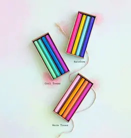 Goetz 10" Assorted Rainbow Taper Candle Set of 4