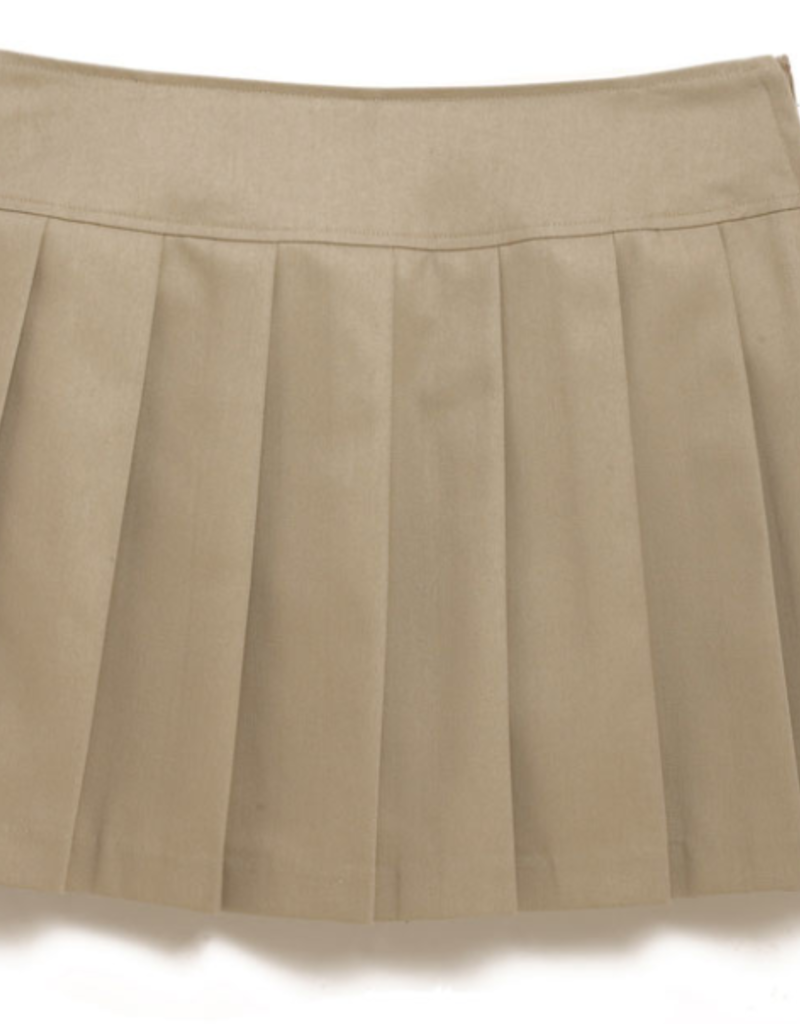 K-12 Knife Pleat Skort 7-18 Khaki