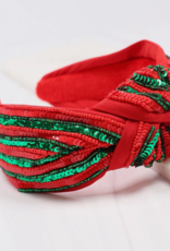 Caroline Hill Red and Green Embellished Holiday Headband
