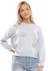 Why Sequin Snowflake Knit Top