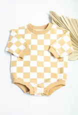 Little Organic Co. Checkered Oversized Bubble - Sand