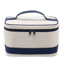 Mainstreet Collection Navy Canvas Train Case