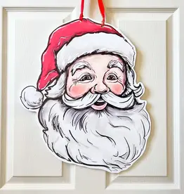 Home Malone Vintage Jolly Santa Door Hanger