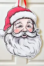 Home Malone Vintage Jolly Santa Door Hanger